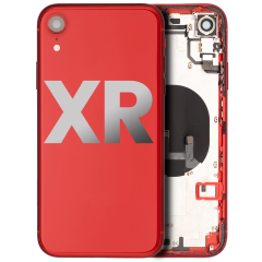 Back Housing W/ Small Components Pre-Installed Compatible For iPhone XR (Used OEM Pull: Grade B) (Red)