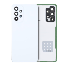 Back Cover Glass With Camera Lens Compatible For Samsung Galaxy A53 (Service Pack) (White)