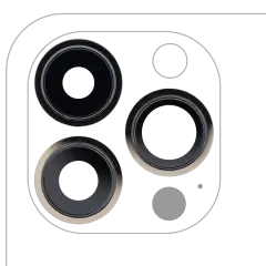 Back Camera Lens With Bracket & Bezel Compatible For iPhone 13 Pro / 13 Pro Max (Gold) (Real Sapphire / Premium)