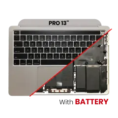 Top Case Assembly With Battery And Keyboard Compatible For MacBook Pro 13" (A2251 / Mid 2020) (US Keyboard) (Space Gray)