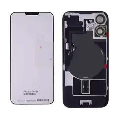 Back Glass With Steel Plate With Wireless NFC Charging MagSafe Magnet & Flashlight Flex Compatible For iPhone 16  (Genuine OEM) (Ultramarine)