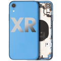 Back Housing W/ Small Components Pre-Installed Compatible For iPhone XR (Used OEM Pull: Grade B) (Blue)