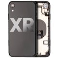 Back Housing W/ Small Components Pre-Installed Compatible For iPhone XR (Used OEM Pull: Grade C) (Black)