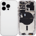 Back Housing W/ Small Pre-Installed Compatible For iPhone 14 Pro (U.S Version) (No Logo) (Aftermarket Plus) (Silver)