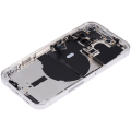 Back Housing W/ Small Pre-Installed Compatible For iPhone 14 Pro (U.S Version) (No Logo) (Aftermarket Plus) (Silver)
