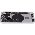 Back Housing W/ Small Pre-Installed Compatible For iPhone 14 Pro (U.S Version) (No Logo) (Aftermarket Plus) (Silver)