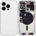 Back Housing W/ Small Pre-Installed Compatible For iPhone 14 Pro (International Version) (No Logo) (Aftermarket Plus) (Silver)