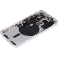 Back Housing W/ Small Pre-Installed Compatible For iPhone 14 Pro (International Version) (No Logo) (Aftermarket Plus) (Silver)