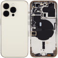 Back Housing W/ Small Pre-Installed Compatible For iPhone 14 Pro (International Version) (No Logo) (Aftermarket Plus) (Gold)