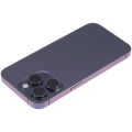 Back Housing W/ Small Pre-Installed Compatible For iPhone 14 Pro (International Version) (No Logo) (Aftermarket Plus) (Deep Purple)