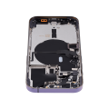 Back Housing W/ Small Pre-Installed Compatible For iPhone 14 Pro (International Version) (No Logo) (Aftermarket Plus) (Deep Purple)