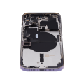Back Housing W/ Small Pre-Installed Compatible For iPhone 14 Pro (International Version) (No Logo) (Aftermarket Plus) (Deep Purple)