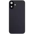 Back Glass With Steel Plate With Wireless NFC Charging MagSafe Magnet & Flashlight Flex Compatible For iPhone 16 (Used OEM Pull: Grade A) (Black)