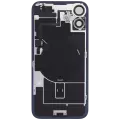 Back Glass With Steel Plate With Wireless NFC Charging MagSafe Magnet & Flashlight Flex Compatible For iPhone 16 (Used OEM Pull: Grade A) (Black)