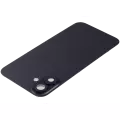 Back Glass With Steel Plate With Wireless NFC Charging MagSafe Magnet & Flashlight Flex Compatible For iPhone 16 (Used OEM Pull: Grade A) (Black)