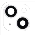 Back Camera Lens With Bracket  & Bezel Compatible For iPhone 13 / 13 Mini  ( 2 Piece) (Aftermarket Plus) (Starlight)