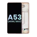 OLED Assembly With Frame Compatible For Samsung Galaxy A53 5G (A536 / 2022) (Service Pack) (Peach)